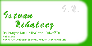 istvan mihalecz business card